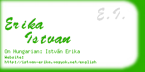 erika istvan business card